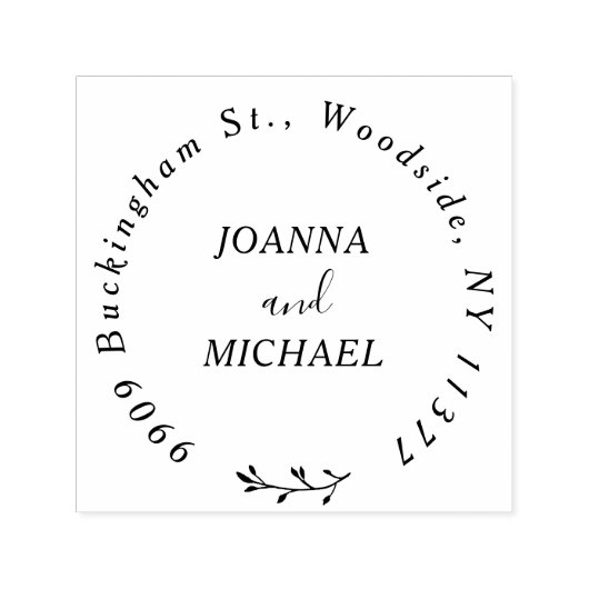 二エレガントつの名前ボタニッ結婚クの住所 セルフインキングスタンプ (デザイン)