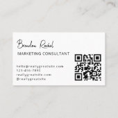 二エレガントモダンイニシャルモノグラムプロフェッショナル 名刺 (裏面)