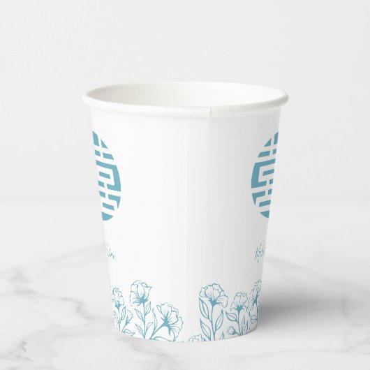 二エレガント中国の重の幸福結婚の 紙コップ (右)