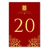 二エレガント重の幸福中国の結婚のフローラ テーブルナンバー (正面)