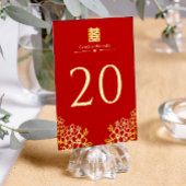 二エレガント重の幸福中国の結婚のフローラ テーブルナンバー