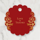 二エレガント重の幸福中国の結婚のフローラ フェイバータグ (裏面)