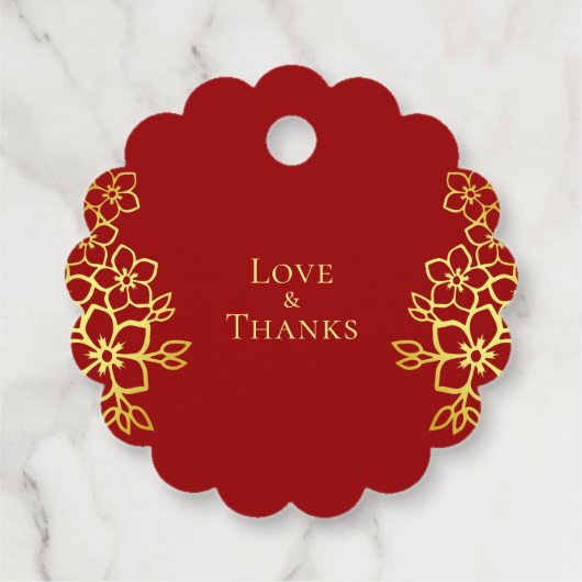 二エレガント重の幸福中国の結婚のフローラ フェイバータグ (裏面)