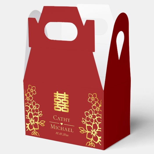 二エレガント重の幸福中国の結婚のフローラ フェイバーボックス (オープン)