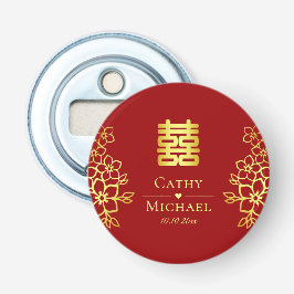 二エレガント重の幸福中国の結婚のフローラ 栓抜き