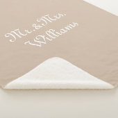 二カスタマイズ人の名前ベージュ夫人 シェルパブランケット (3/4)