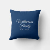 二カスタマイズ人の名前、年、数の海軍 クッション (裏面)