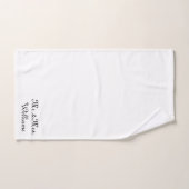 二カスタマイズ人の姓は氏そしてミセス・ブラック バスタオルセット (ハンドタオル)