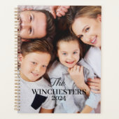 二カスタムつの写真家族の名前と年 プランナー手帳 (正面)