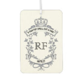 二カスタム面エレガント引用文モノグラム カーエアーフレッシュナー (正面)