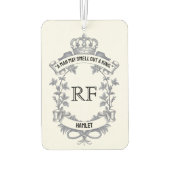 二カスタム面エレガント引用文モノグラム カーエアーフレッシュナー (裏面)