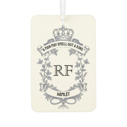 二カスタム面エレガント引用文モノグラム カーエアーフレッシュナー (裏面)