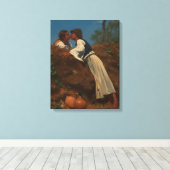 二キスをする人(キス)(by von Pettenkofen) キャンバスプリント (インサイチュ (ウッドフロア))