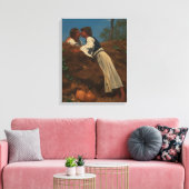 二キスをする人(キス)(by von Pettenkofen) キャンバスプリント (インサイチュ (リビング))