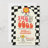 二クールつの誕生日パーティーレトロはるか2番目の誕生日 招待状 (正面)