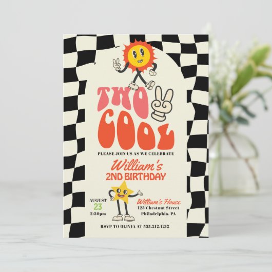 二クールつの誕生日パーティーレトロはるか2番目の誕生日 招待状 (スタンド正面)