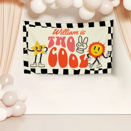 二クールつの誕生日パーティーレトロはるか2番目の誕生日 横断幕