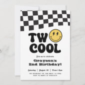 二クール誕生日スマイル顔パーティの招待状 招待状 (正面)