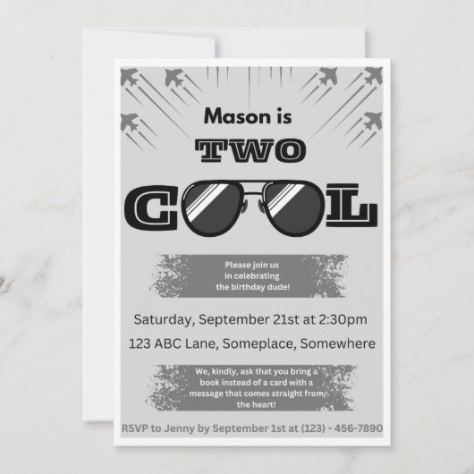 二クール誕生日! 招待状 (正面)