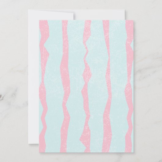 二クール |熱帯夏フラミンゴ誕生日 招待状 (裏面)