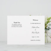 二スタイリッシュ重伝統的結婚式 プログラム (スタンド正面)