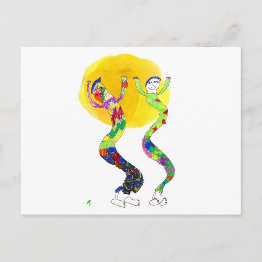二ダンサー踊りin the Sun ポストカード (正面)