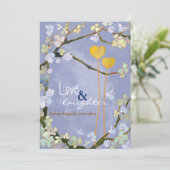 二ハートブルー結婚のリハーサルディナー 招待状 (スタンド正面)