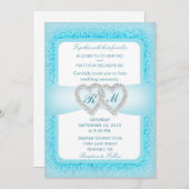 二ハートモノグラム結婚ズ 招待状 (正面/裏面)