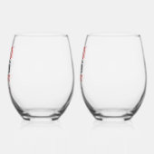 二ハートワン結婚ラブ形見 ステムなしワイングラス (左)