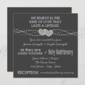 二ハート結婚シャルボード 招待状 (正面/裏面)