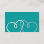 二ハート結婚プレイスカード プレイスカード (裏面)