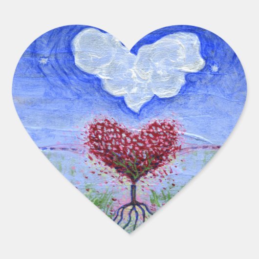 二ハート超現実主義アート ハートシール (正面)