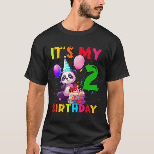 二パンダセカンドパンダ Tシャツ (正面)