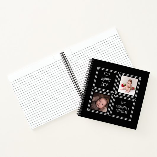 二パーソナライズされたつの写真テンプレートの一種 ノートブック (内部)