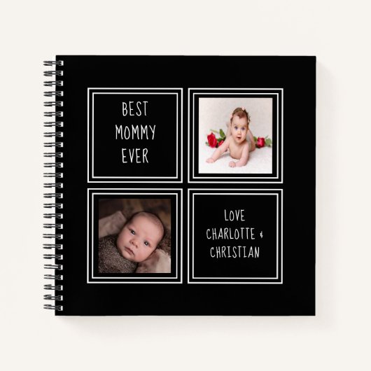 二パーソナライズされたつの写真テンプレートの一種 ノートブック (正面)