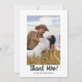 二パーソナライズされた写感謝していモー画 サンキューカード (正面)