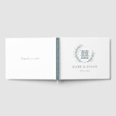 二モダン中国の重の幸福結婚の ゲストブック (全面)