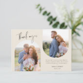 二モダン枚の結婚サンキューカード サンキューカード (スタンド正面)