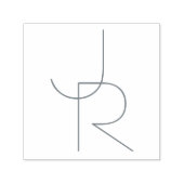 二モダン重なるイニシャル セルフインキングスタンプ (デザイン)