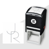 二モダン重なるイニシャル セルフインキングスタンプ