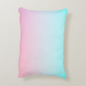 二モダン重なるイニシャル |ターコイズピンク アクセントクッション (裏面(縦))