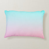 二モダン重なるイニシャル |ターコイズピンク アクセントクッション (裏面)