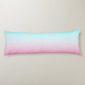 二モダン重なるイニシャル |ターコイズピンク ボディピロー (裏面)