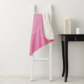 二モダン重なるイニシャル |ピンクグラデーション シェルパブランケット (インサイチュ)