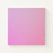 二モダン重なるイニシャル |ピンクグラデーション ノートブック (裏面)