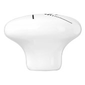 二モダン重なるイニシャル |白黒表示 セラミックノブ (側面)