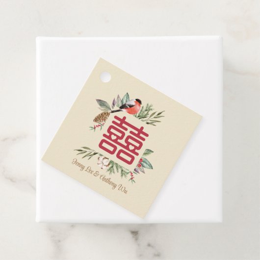 二モダン重の幸福中国の結婚の フェイバータグ (インサイチュ)