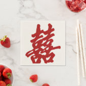 二モダン重の幸福結婚の スタンダードカクテルナプキン (インサイチュ)