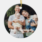 二モダン面両面カスタム文字ハヌカ セラミックオーナメント (正面)