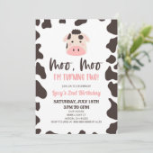 二モーモーつ回る!牛の第2の誕生日パーティー 招待状 (スタンド正面)